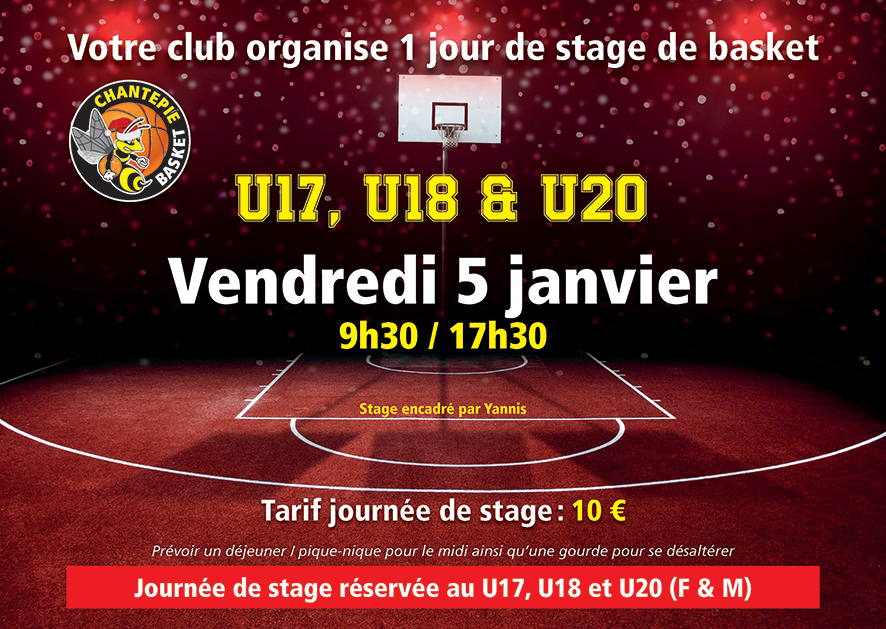 Stage Basket - U17 / U18 / U20 - 5 janvier 2024